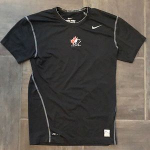 Team Canada Nike Pro Combat Dri-Fit T-Shirt